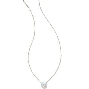 Kendra Scott Iridescent Pendant Necklace Silver NWT